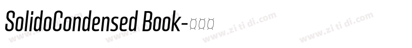 SolidoCondensed Book字体转换 SolidoCondensed Book字体转换